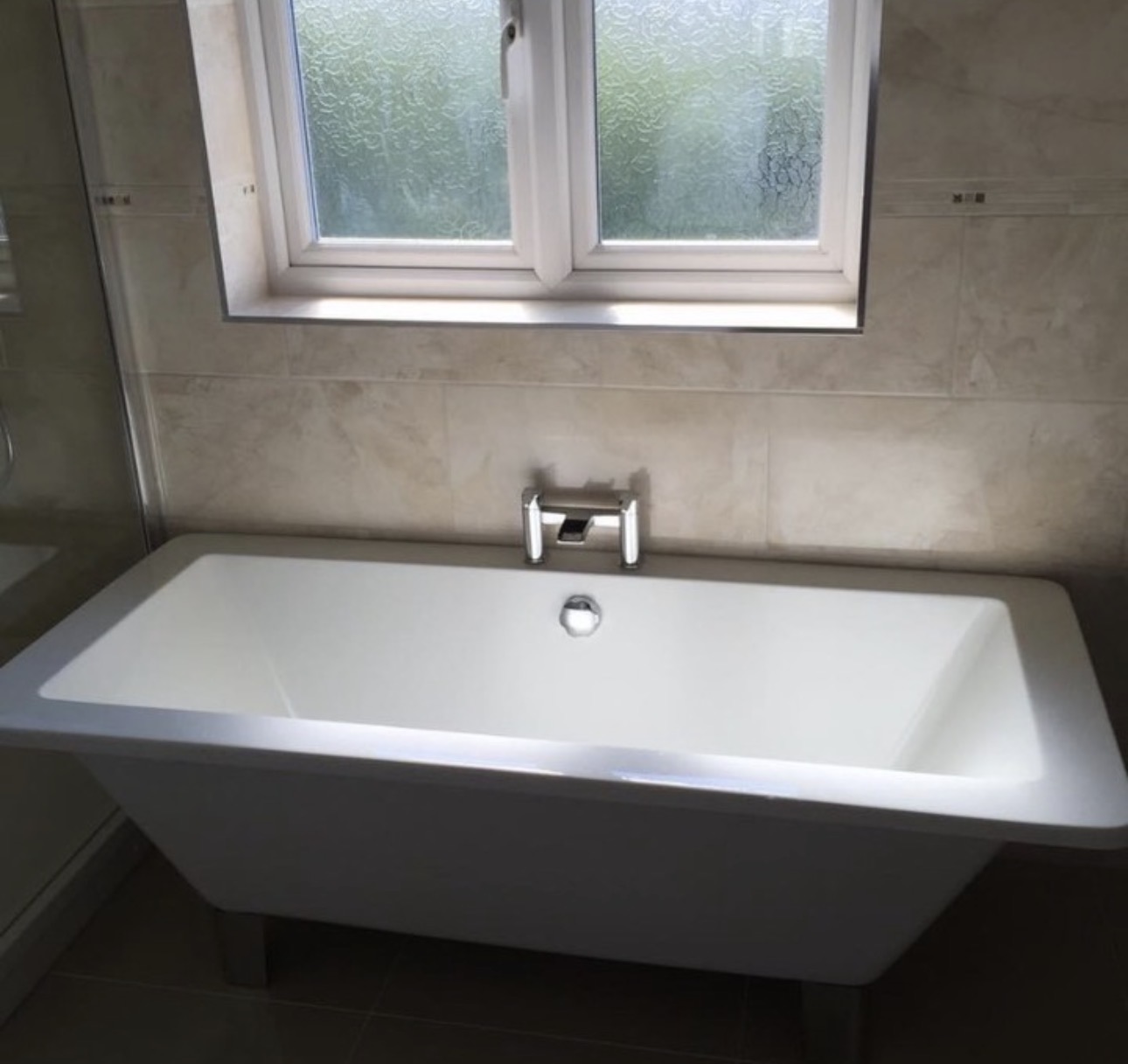 Bathroom in the completed new build