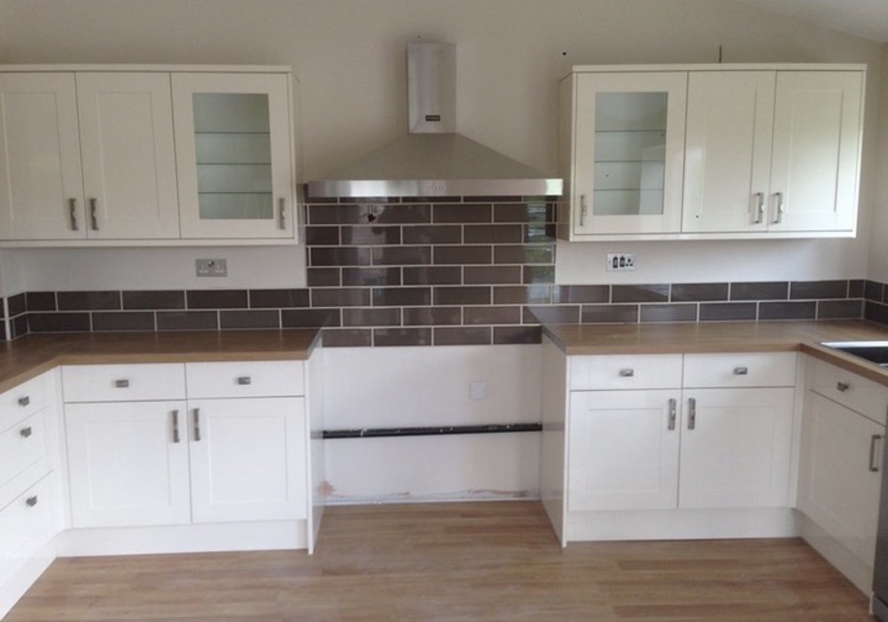 Kitchen in the completed new build