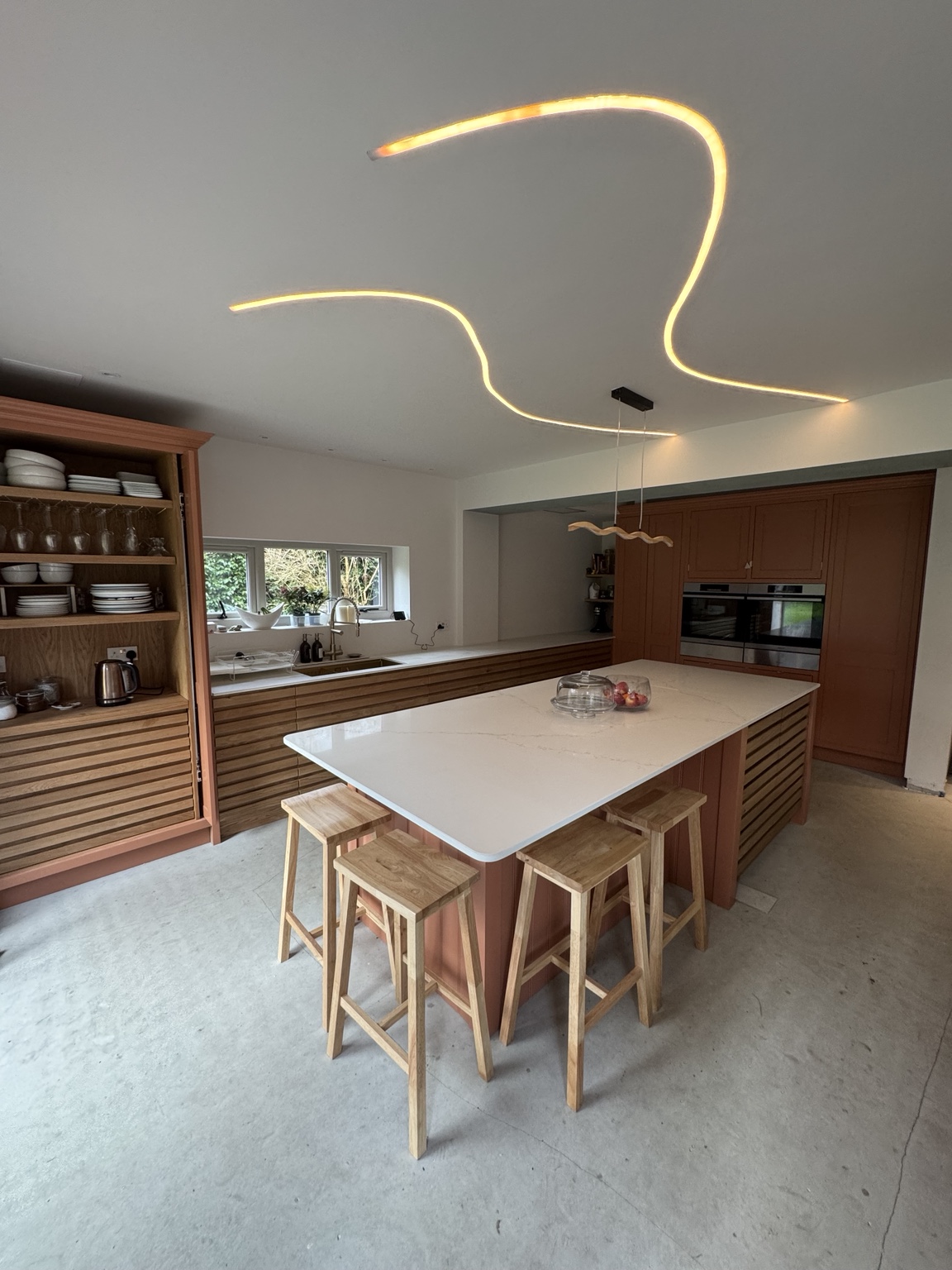 Bespoke kitchen in stone house renovation
